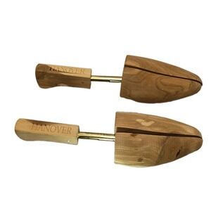 Vintage Hanover Cedar Shoe Trees Split Toe Adjustable Pair Men's Shoe Stretchers